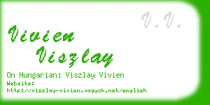 vivien viszlay business card